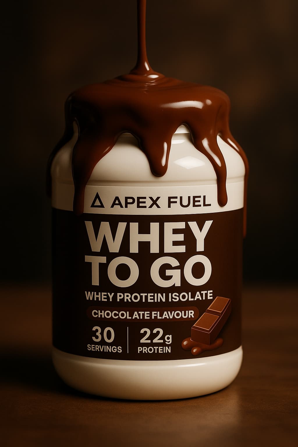 Chocolate Flavor Whey Protein with Chocolate Pieces